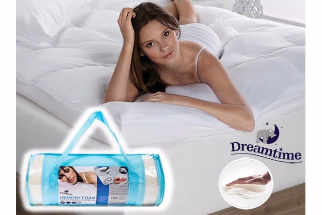 dreamtime premium luxury memory foam mattress topper